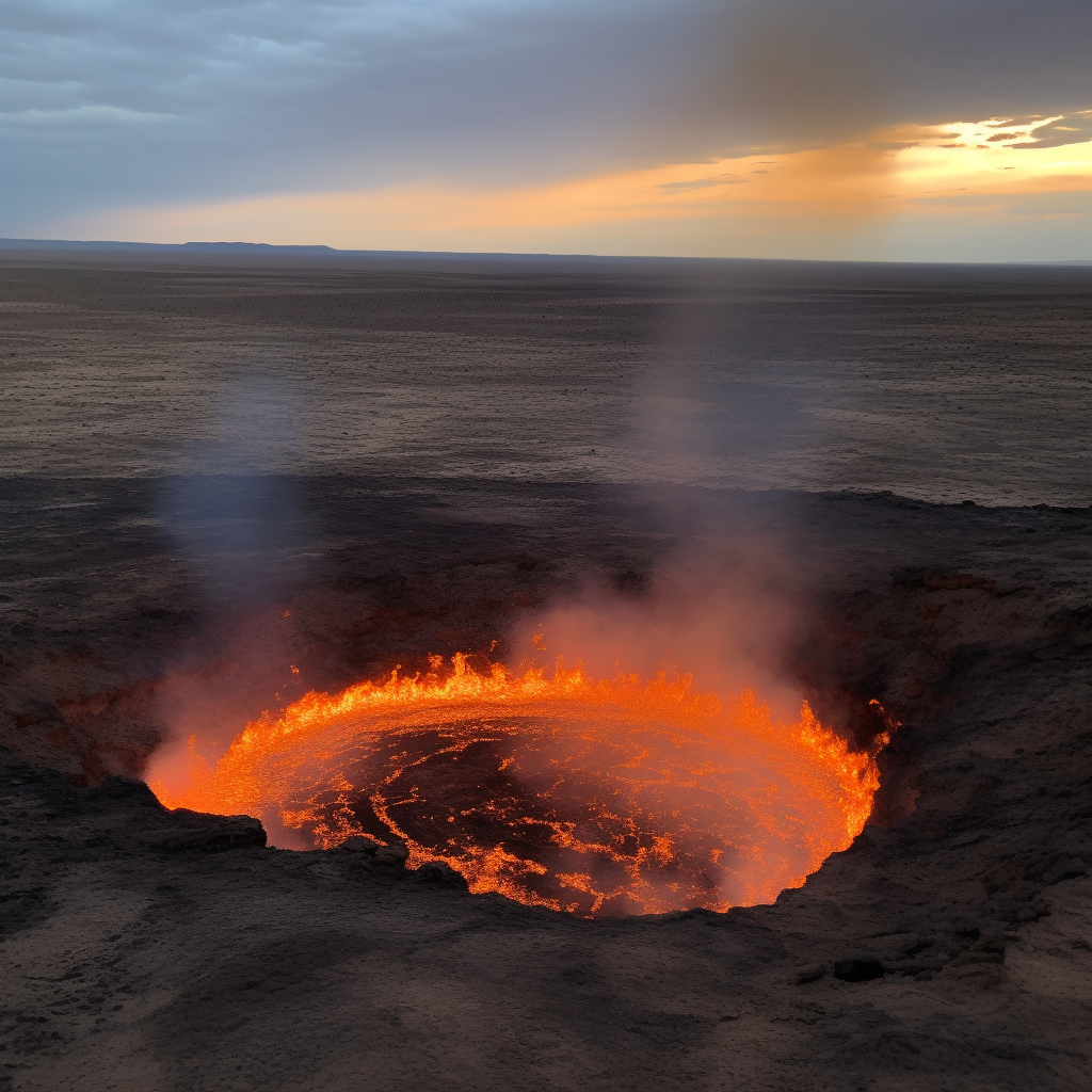 gas-fueled crater