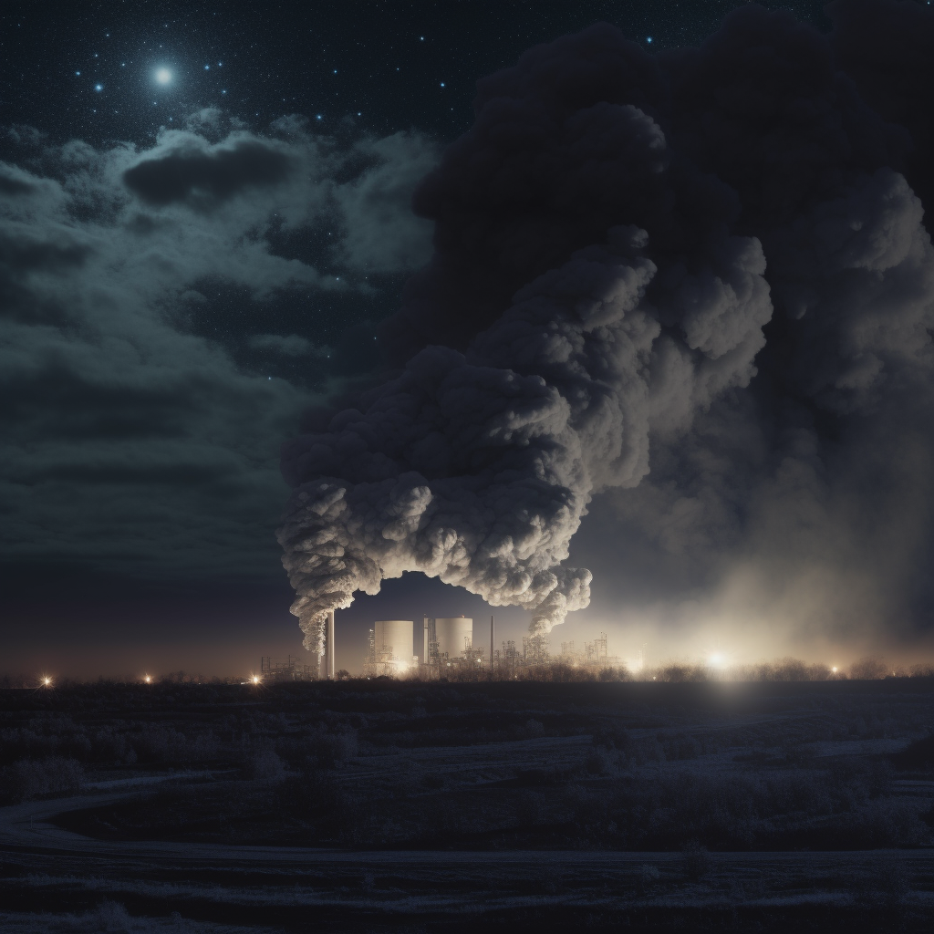 fossil fuel at night