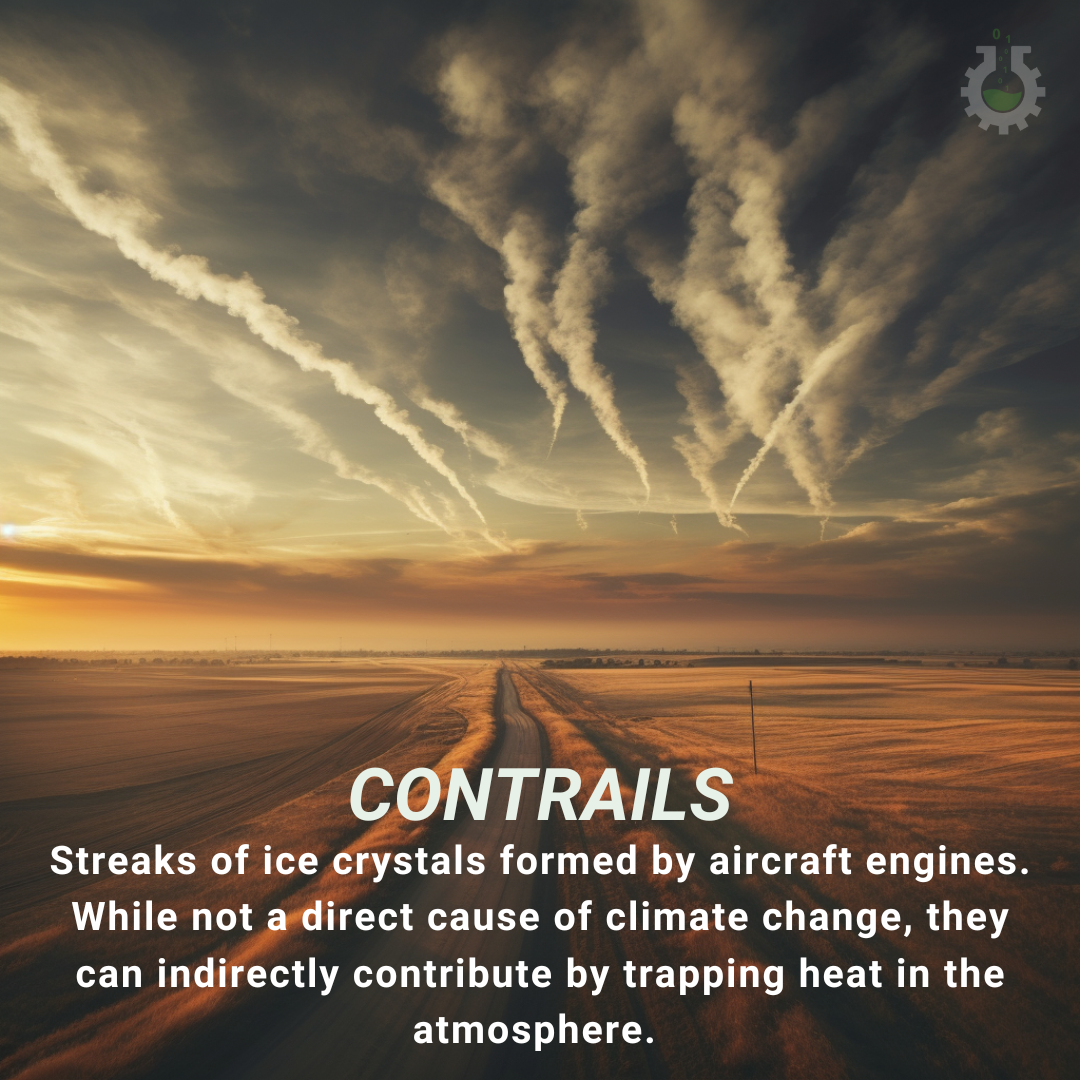 climate change poster contrails